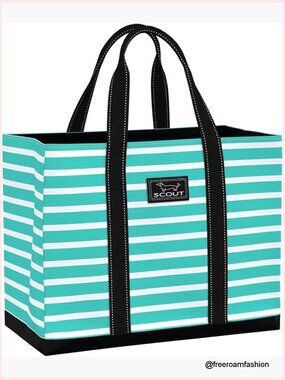 Large Lightweight Tote Bag with Zip Pocket, Folds Flat for Travel